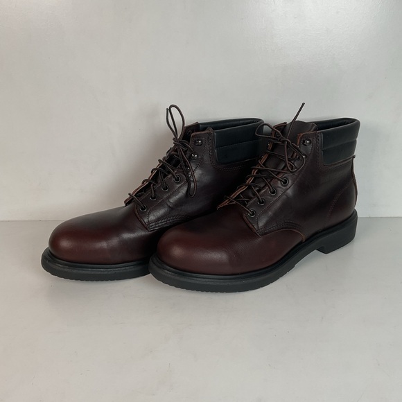 Vintage Red Wing Super Sole Boots 12 B USA Made Steel Toe